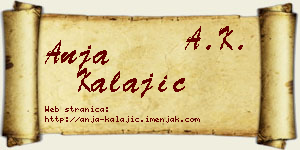 Anja Kalajić vizit kartica